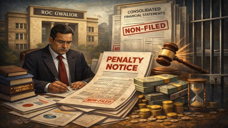 ROC Gwalior Imposes Penalty for Non-Filing of Consolidated Financial Statements