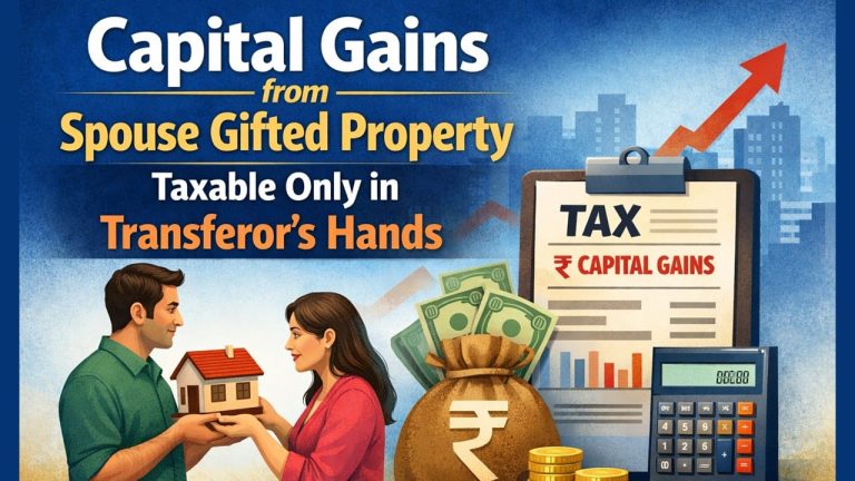 Capital Gains from Spouse Gifted Property Taxable Only in Transferor’s Hands