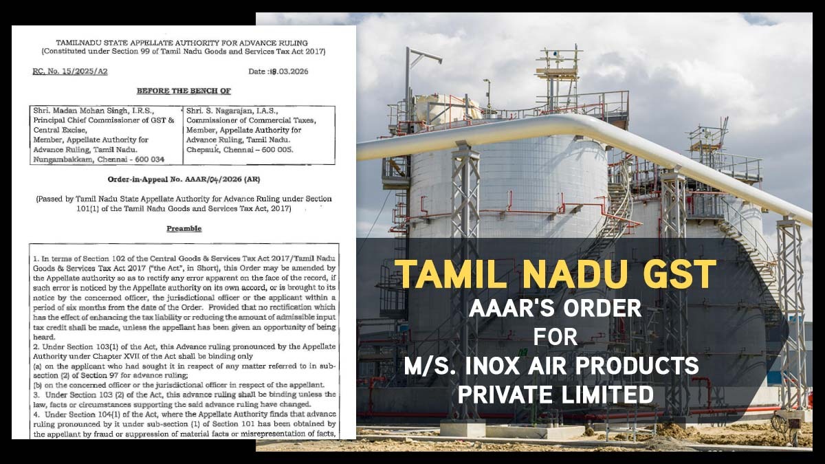 Tamil Nadu GST AAAR