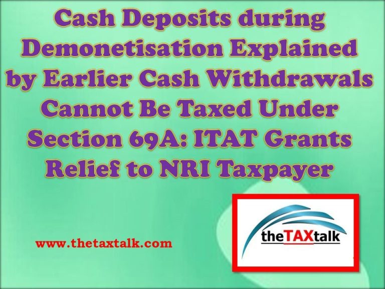 Cash Deposits during Demonetisation Explained by Earlier Cash