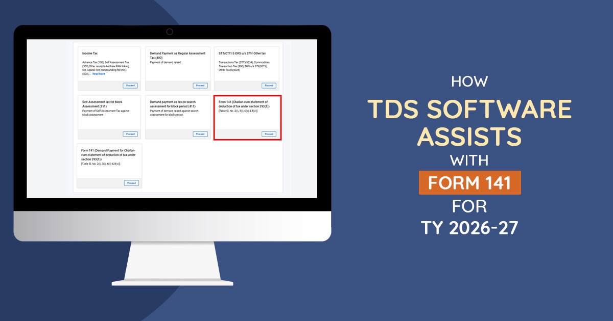 How TDS Software Assists with Form 141 for TY 2026-27