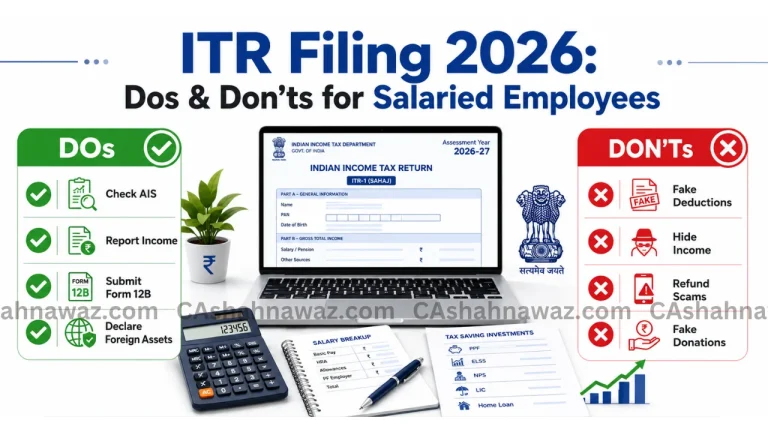 Dos And Don'ts For Salaried Person's ITR