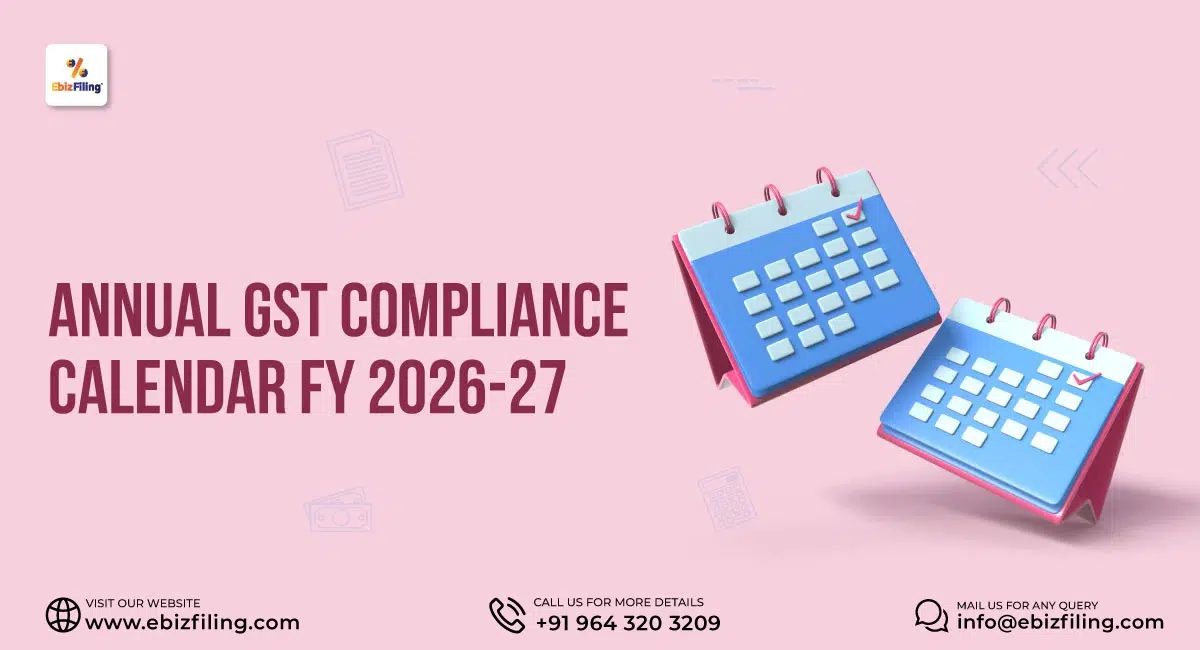 Annual GST Compliance Calendar FY 2026-27 with key GST filing due dates