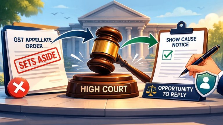 High Court Sets Aside GST Appellate Order for Denial of Opportunity to Reply to Show Cause Notice