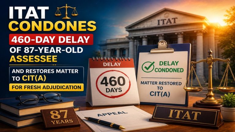 87-Year-Old Taxpayer Filed Appeal 460 Days Late Due to Health Issues; ITAT Condones Delay and Restores Matter to CIT(A)