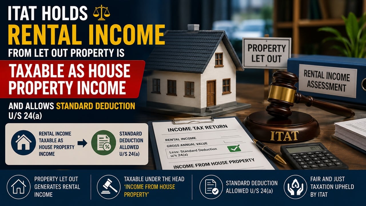 ITAT Rules Rental Receipts Still Taxable as House Property Income