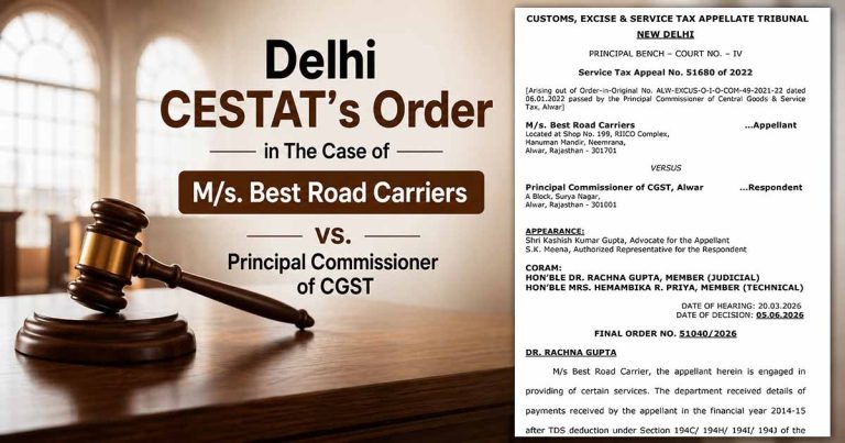 Transportation Without a Consignment Note Does Not Constitute a Taxable GTA Service