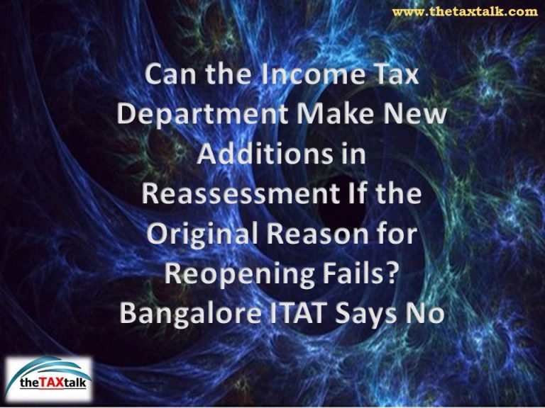 Can the Income Tax Department Make New Additions