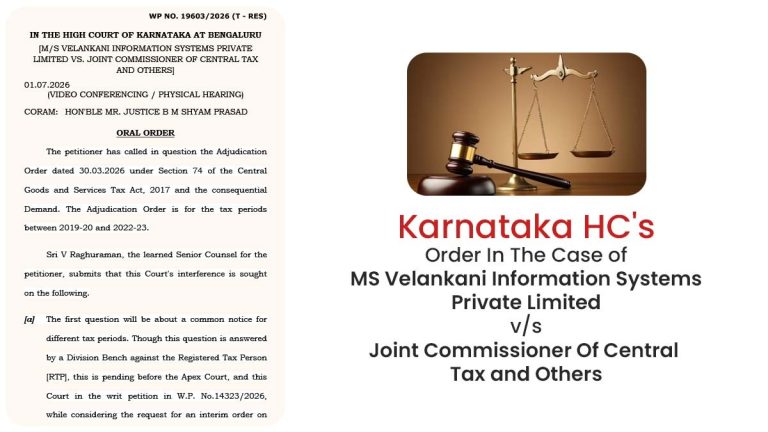 Karnataka HC Grants Relief on Common GST Notices, GSTR-2A/GSTR-3B ITC