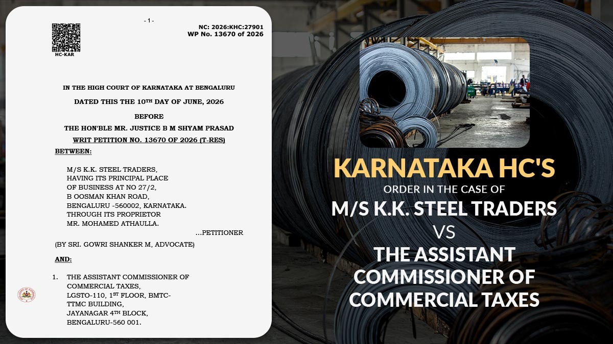 Karnataka HC Directs Fresh GST Assessment After Ignoring Dealer’s DRC-01A Response