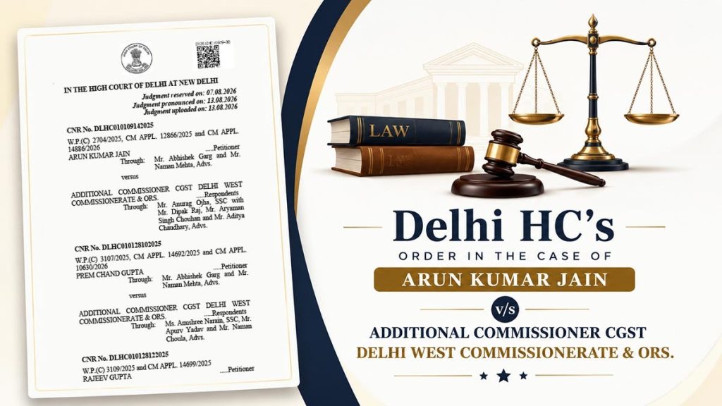 Delhi HC Defers Decision on GST Penalty for Non-Taxable Persons Under Section 122(1) Pending SC Proceedings