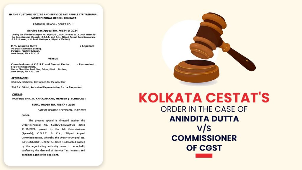 CESTAT Kolkata Grants Relief to Commission Agent in Insurance Service Tax Case