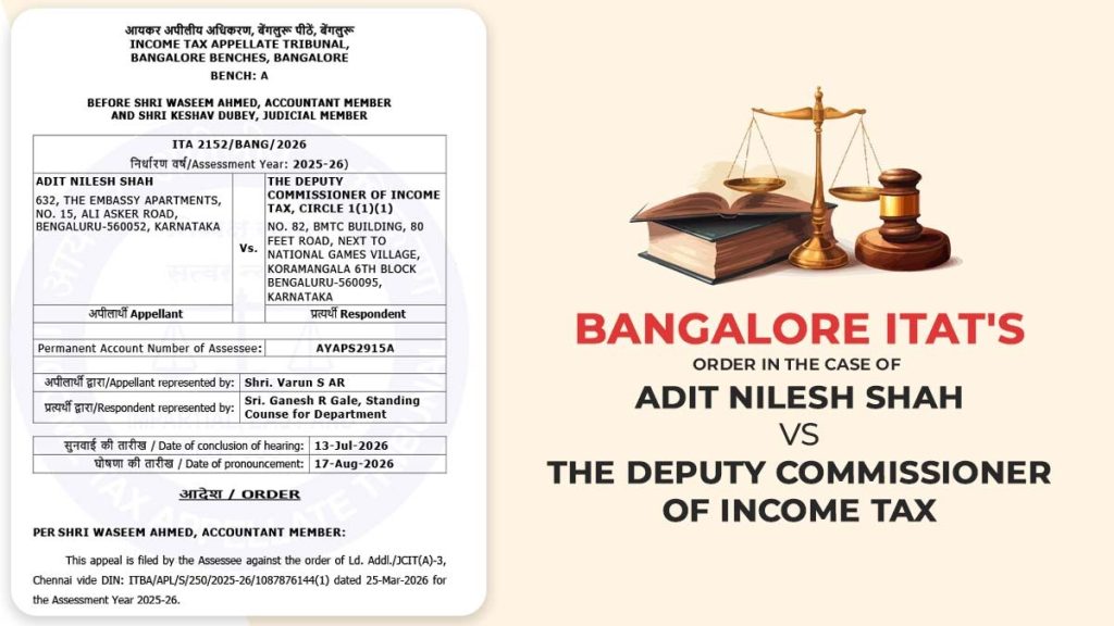 ITAT Bengaluru Addresses ₹1.23 Lakh Tax Demand Caused by Consultant’s Wrong Tax Regime Selection